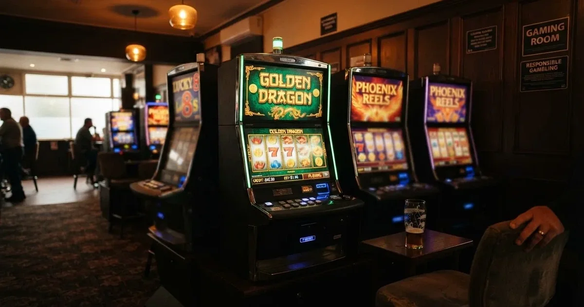 Electronic gaming machines inside a licensed pub in suburban Adelaide.