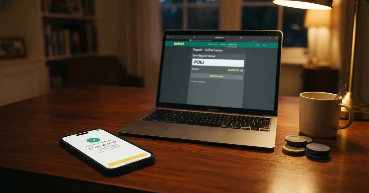 A smartphone screen showing a digital wallet balance next to a laptop cashier page.
