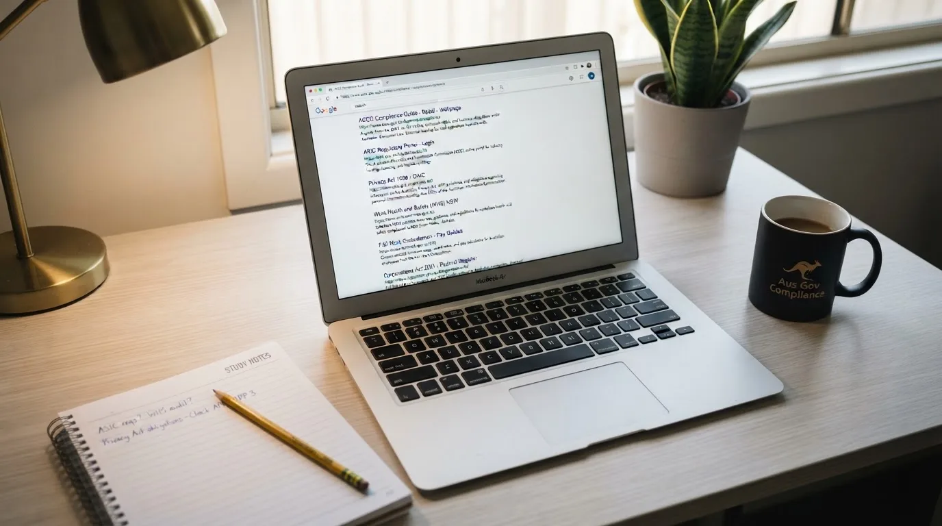 A laptop screen split between two browser tabs, one showing a comparison table and the other a search results page.