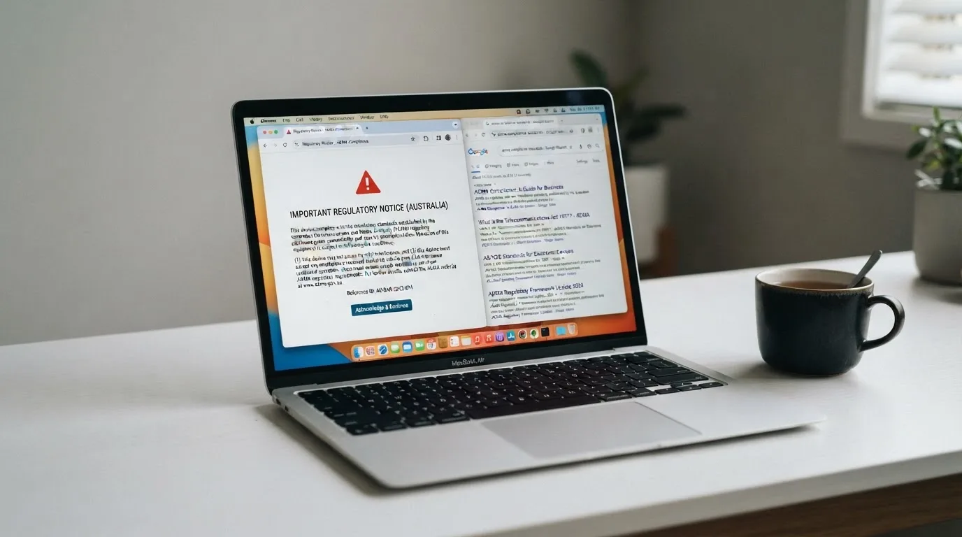A laptop screen split between two browser tabs, one showing a comparison table and the other a search results page.